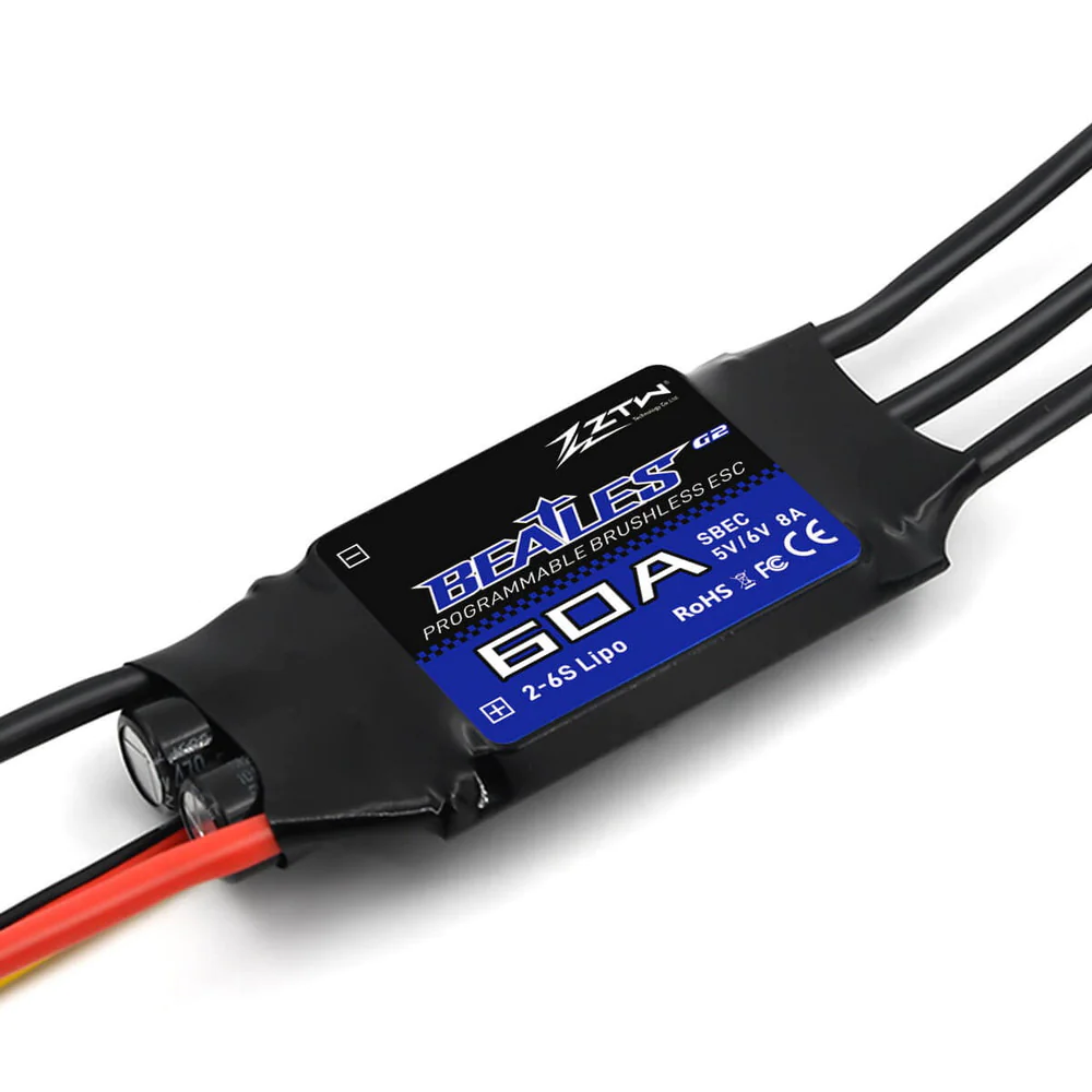 60 amp - 2-6s Lipo - ZTW Beatles 60amp SBEC G2 Series ESC