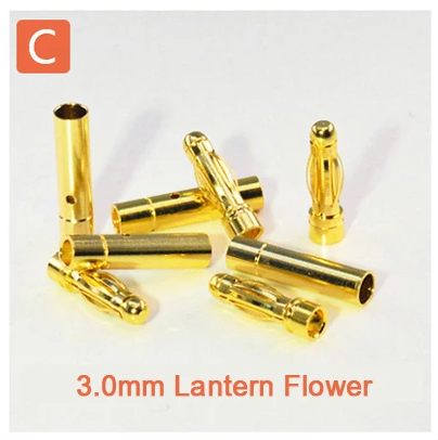 3.0mm Bullet Connectors - qty 3 pairs - male and female